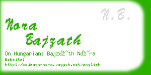 nora bajzath business card